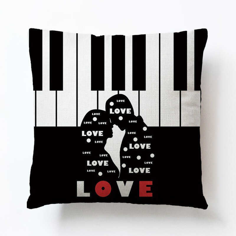 Liefde Paar Novel Kussenhoes Sofa Kussenslopen Woonkamer Decoratie 1Pcs 45X45Cm Dutje Pillowsham Voor Kinderen: D8