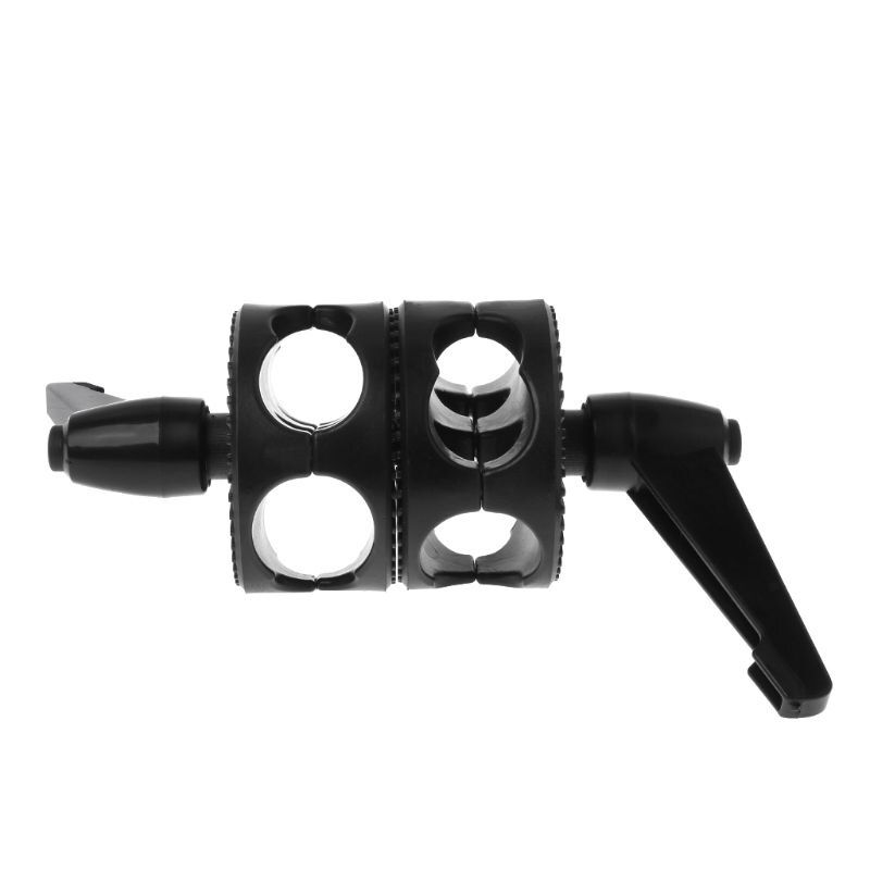 Dual Swivelling Grip Head Double Angle Tilt Mount Wheel Clamp Connector Bracket Reflector Boom Arm Support Light Stand Jan-12