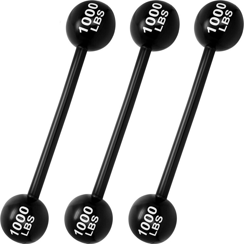 Opblaasbare Barbell 120cm Opblaasbare Halter Kinderen Opblazen Speelgoed Familie Outdoor Game Photo Prestaties Prop Party Decoratie