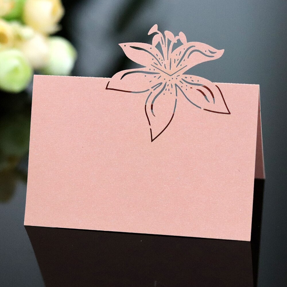 50pcs White Lace Name Place Cards Wedding Decoration Table Decor Table Name Message Greeting Card Baby Shower Party Supplies