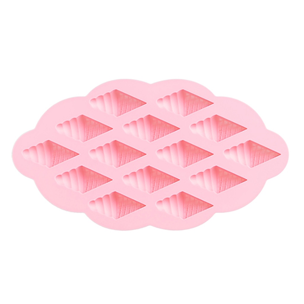 cube maker mold Cone Silicone Fondant Mould Chocolate Sugar Craft Cake Mold Baking popsicle silicone molds: Pink