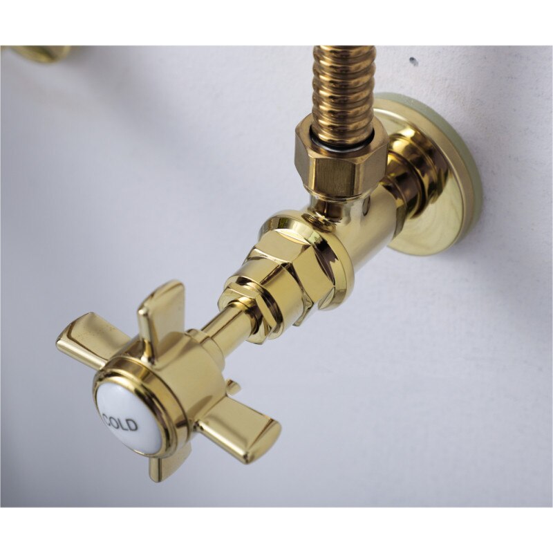 Bathroom Angle Filling Valve Faucets Gold Chrome Kitchen Cold Mixer Tap Accessories Standard G1/2 Threaded Europe Style