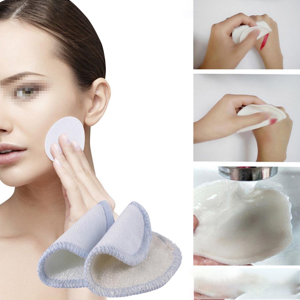 12 Stuks Make-Up Remover Pads Herbruikbare Katoenen Pads Make Up Facial Remover Bamboevezel Gezichtsverzorging Verpleging Pads Huid schoonmaken