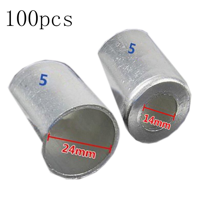 Für Auto A/C Klimaanlage Standard/Reduziert Barriere Kältemittel Schlauch Aluminium crimpen Zwinge 100Stck 3/8'' 1/2'' 5/8'' 3/4'': R12 24MM  100Stck