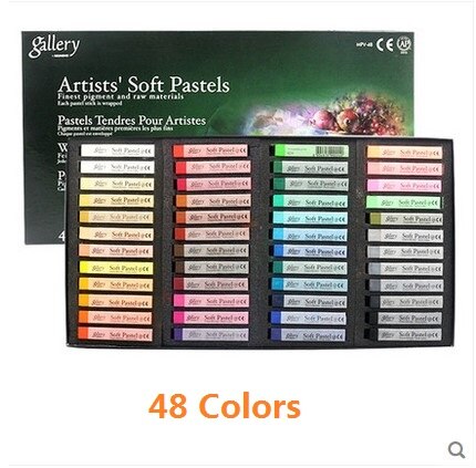 12-72 farver galleri kunstnere bløde kager bedste pigment hver kage pinden er indpakket kunst tegning forsyninger: 48 farver