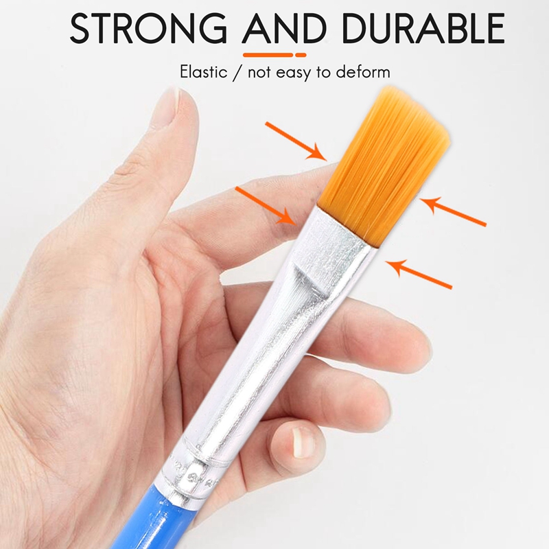 50 Stuks Penselen Set Kids Nylon Platte Haar Kleine Olie Aquarel Kunstenaar Schilderij Kits Bulk Voor Kinderen