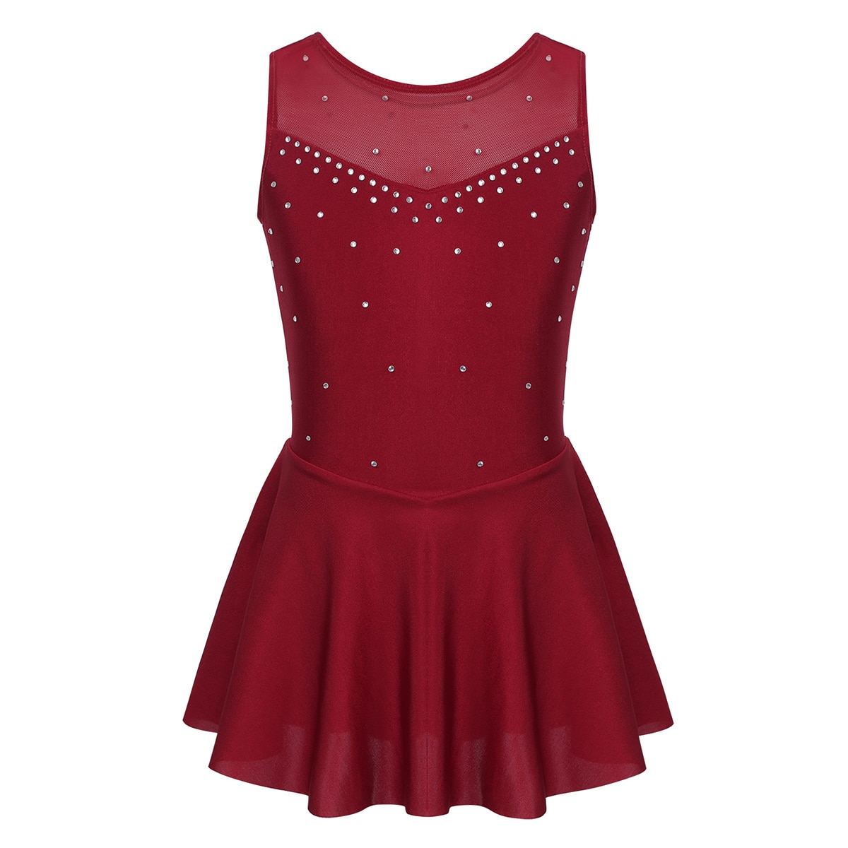 Robe de Ballet pour Fille, Tenue de Ballerine de Patinage Artistique avec Dos en Strass, pour Spectacle sur Scène: XL / Marron