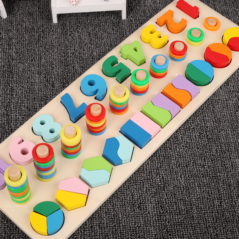 Vroeg Leren Speelgoed Jongens en Kinderen Kids Ontwikkelen Hersenen Puzzel Vorm Digitale Matching Game Speelgoed voor Kinderen