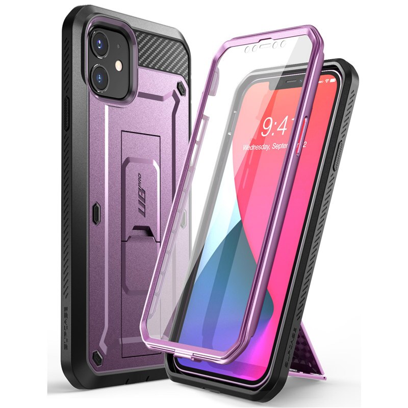 SUPCASE For iPhone 12 Mini Case 5.4 inch ) UB Pro Full-Body Rugged Holster Cover with Built-in Screen Protector &amp; Kickstand: Violet