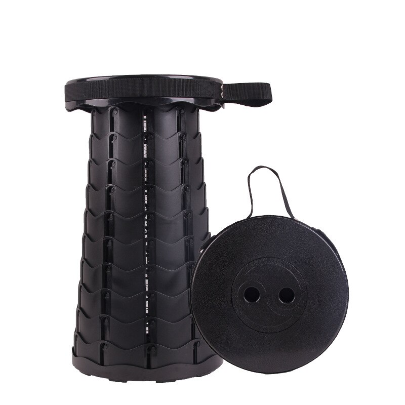 Heavy Duty Folding Chair Outdoor Portable Stool kitchen living room bearing 800 lbs more: Black