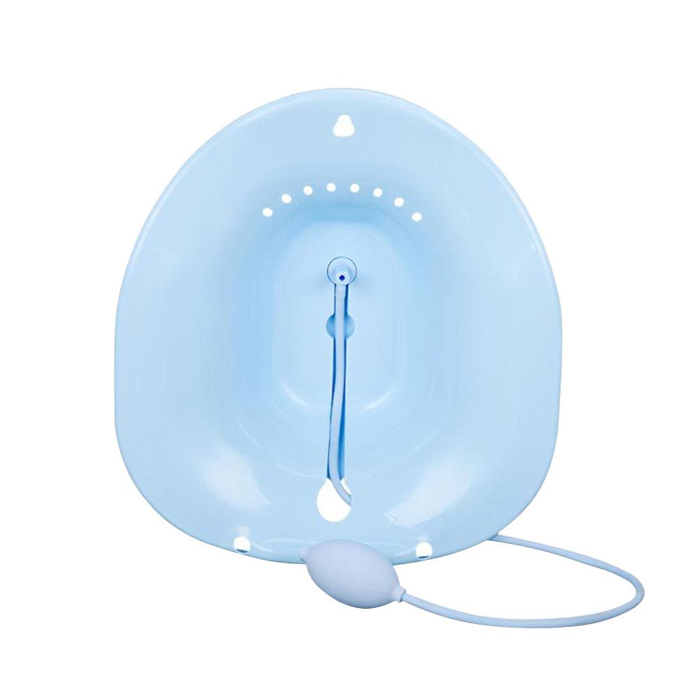 Bidé portátil Sitz, bañera, bebé recién nacido, Kit de lavabo de enfermería, pulverizador de lavabo de lavado de hemorroides posparto en el inodoro: Azul