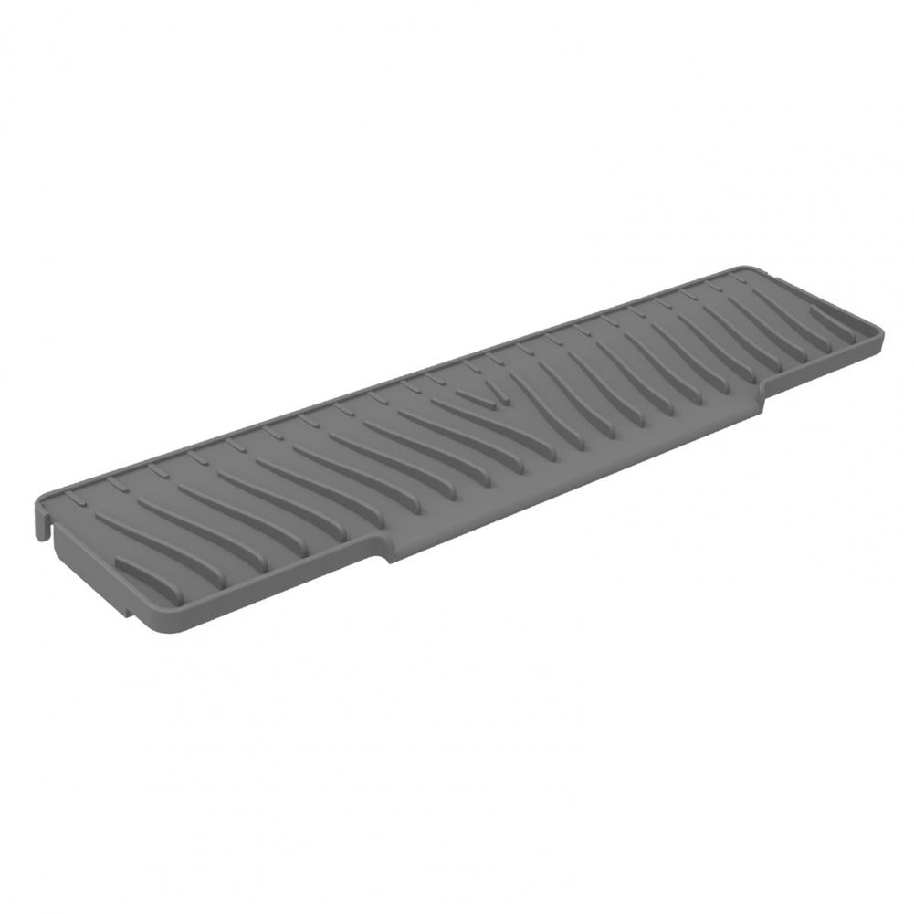 Tapis de vidange pour évier de cuisine, robinet en Silicone, protection contre les éclaboussures, ensemble de tapis de vidange pour cuisine salle de bains, eau antidérapante pour ferme: WHITE