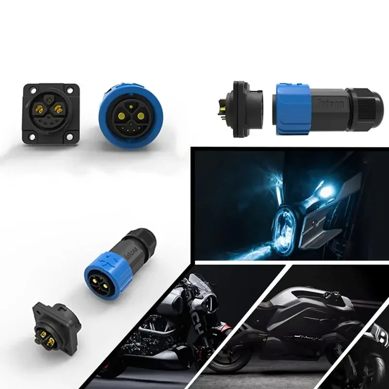 IP67 50A 2 + 1 + 5 Cable de puerto de carga de motocicleta eléctrica M23 Cable conector de batería de litio para bicicleta eléctrica enchufe macho hembra de 8 pines