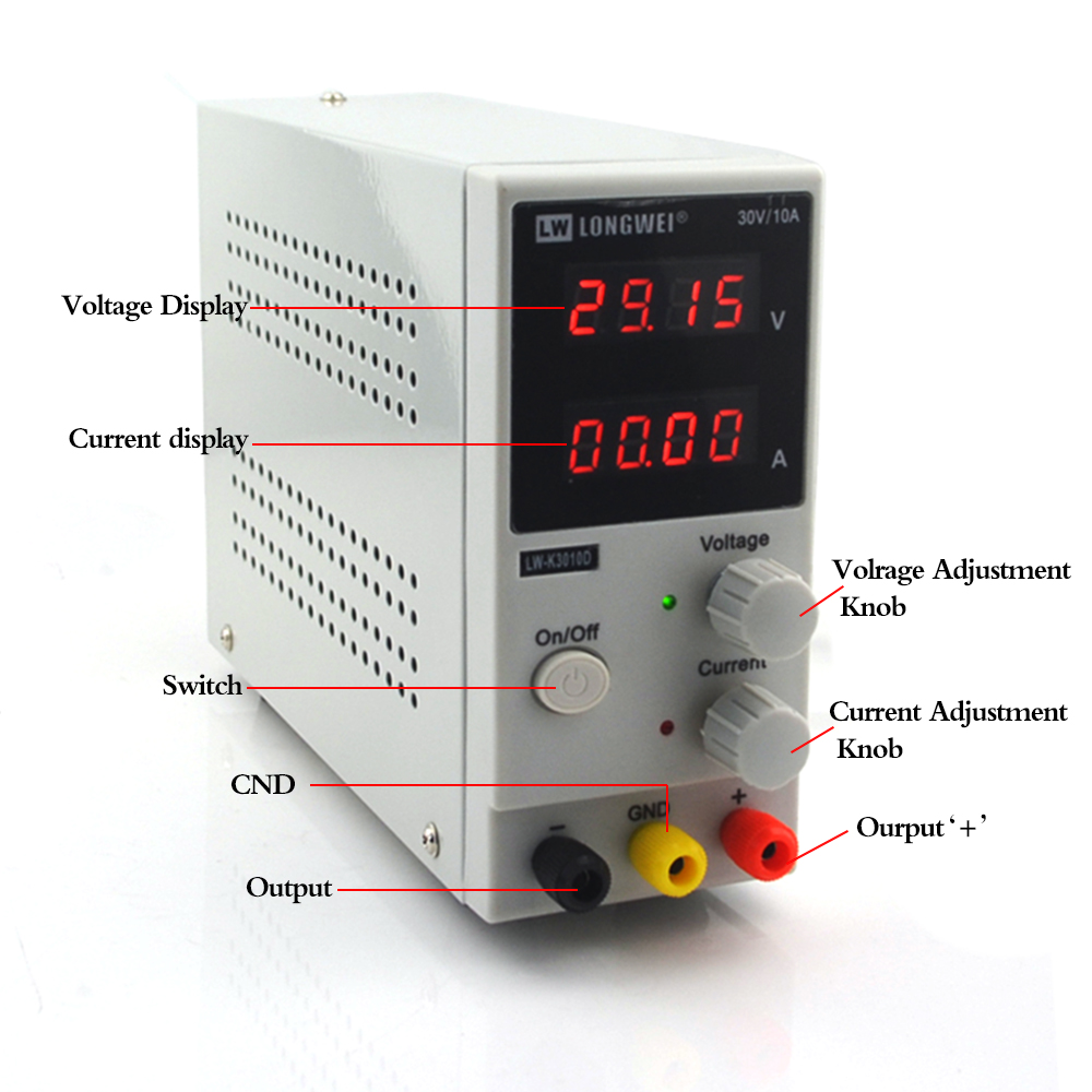RUZIZAO Laboratorium voeding 60V 5A 4-cijferig LED-display encoder
