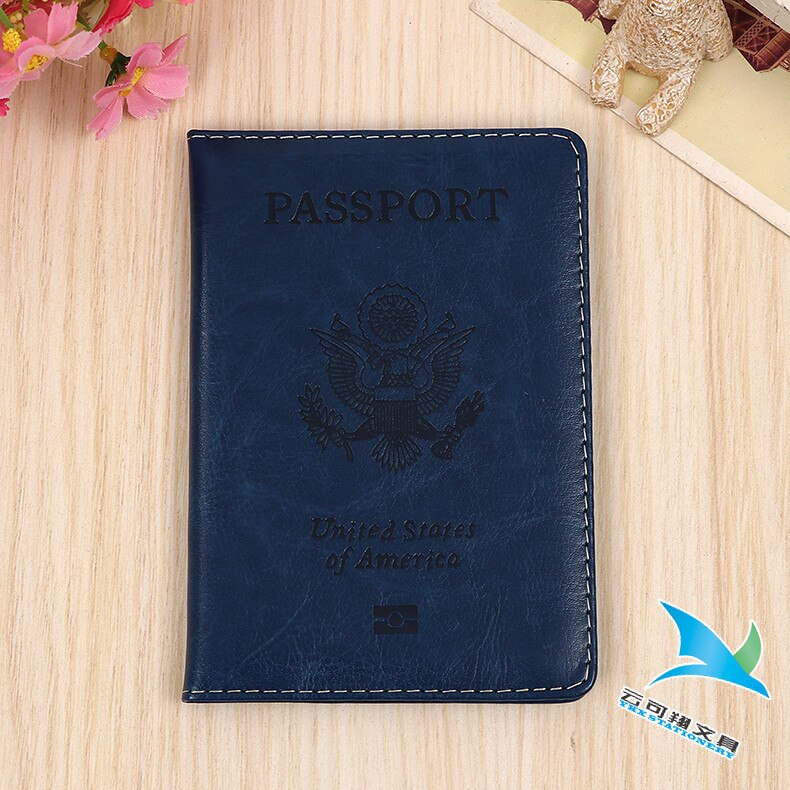 Pu leather USA Passport Cover Women Soft Leather Passaporte Case Travel wallet Passport Holder Document Organizer