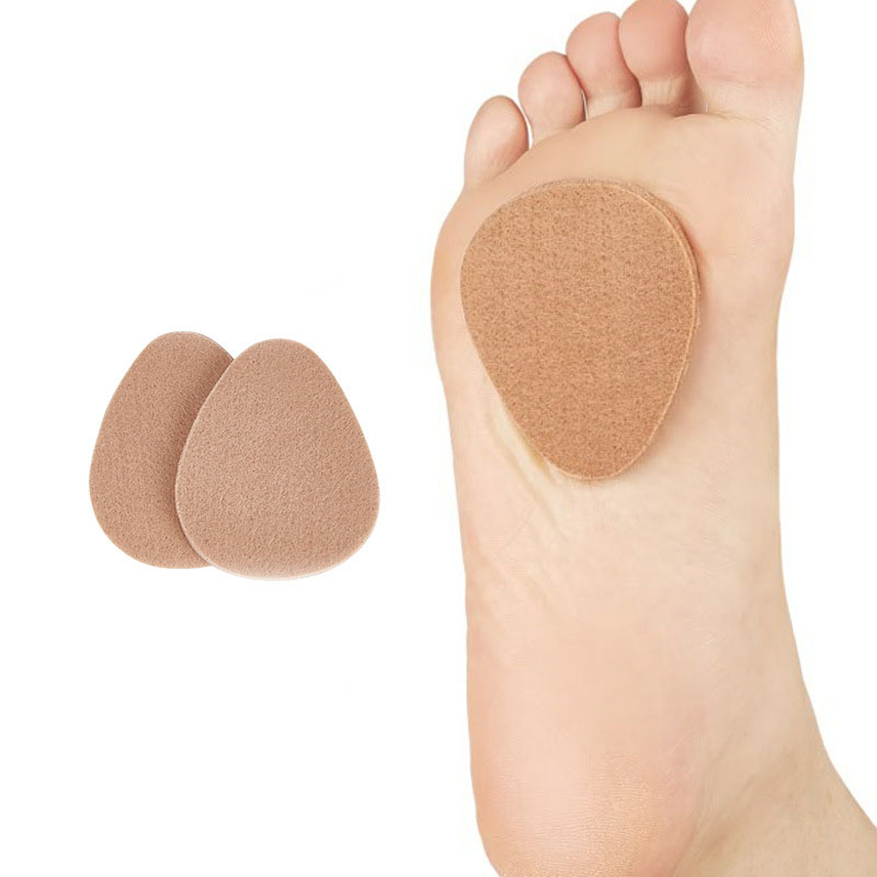 Filtmetatarsalputer for kvinner og menn, smertelindring i forfoten, støtte for mortons nevrom, ortotiske innleggssåler, komfort, halve innlegg: Beige