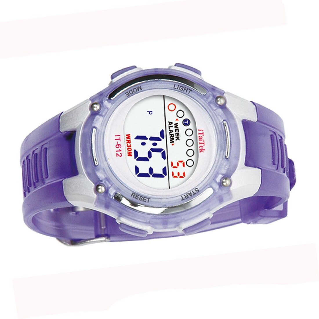 ITaiTek Kids Zwemmen Digitale Sport Waterdicht Polshorloge (Groen): Purple
