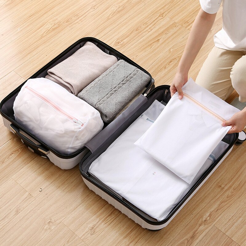 8 Size Mesh Laundry Bag Polyester Laundry Wash Bags Household Laundry Basket Laundry Bags For Washing Machines Mesh Bra Bag