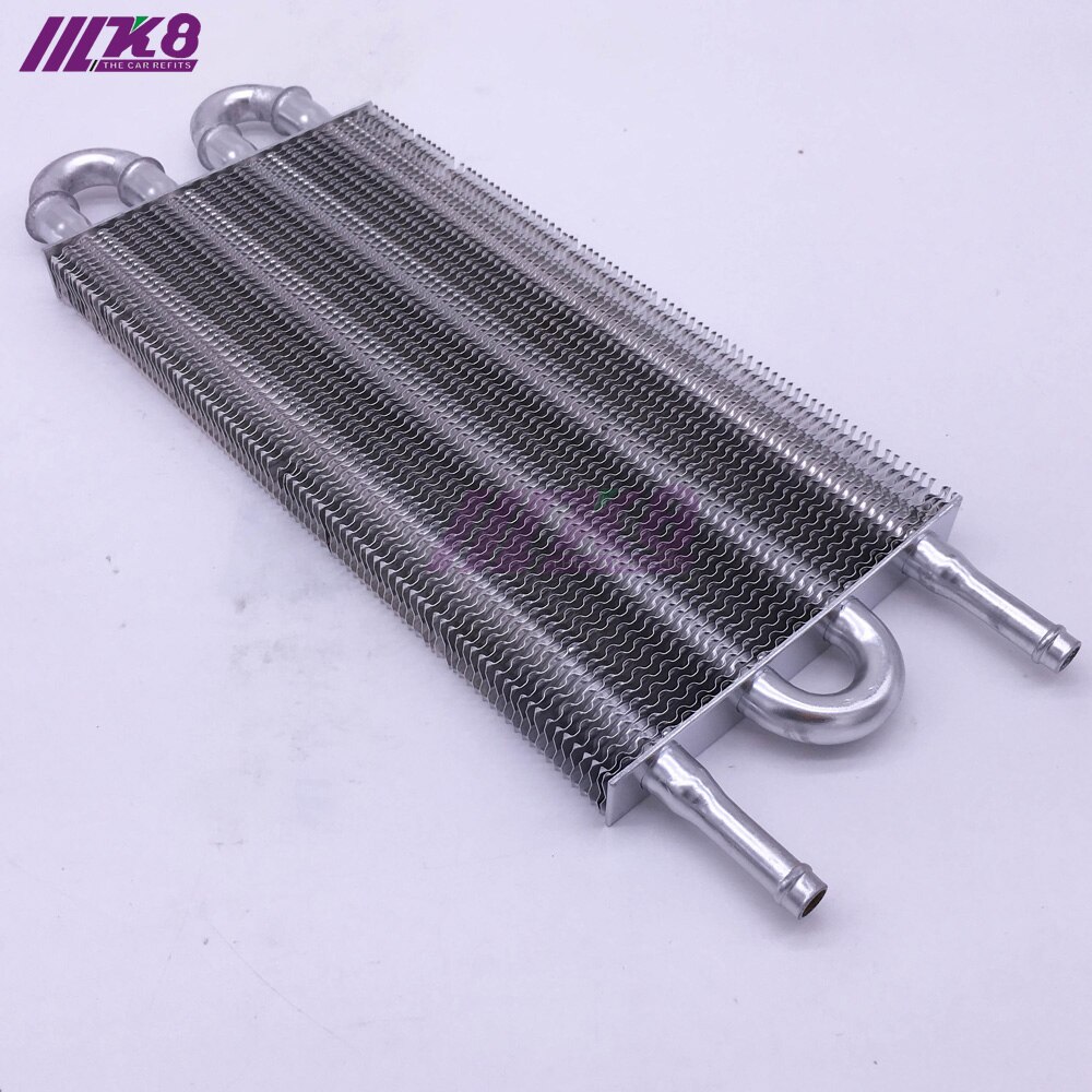 4 Row UNIVERSAL ALUMINUM REMOTE TRANSMISSION OIL COOLER/AUTO-MANUAL RADIATOR CONVERTER KIT