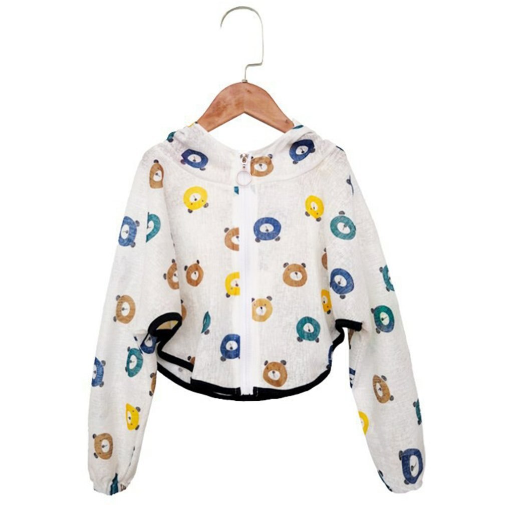 Kids Zon Kleding Zomer Outdoor Leuke Cartoons Zon-Slip Pak Meisjes Ademende Air Conditi Jas: Size 7