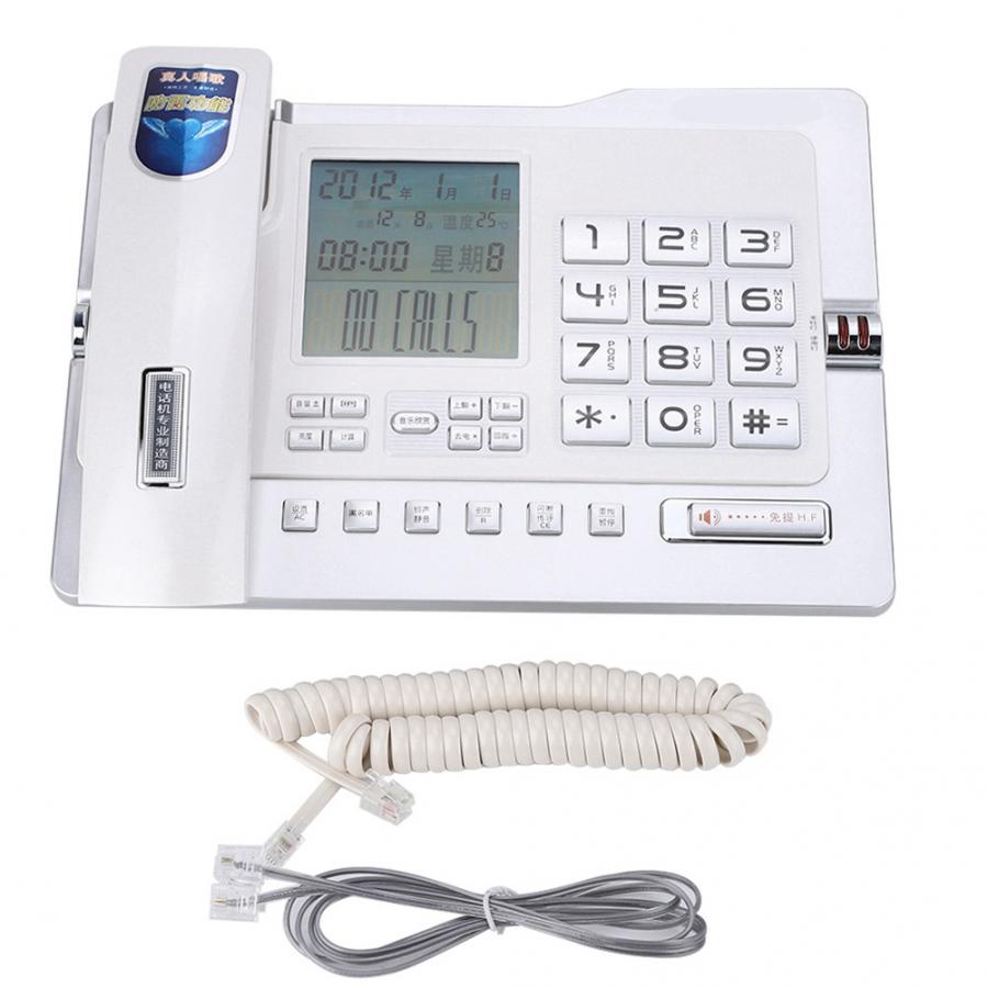 G026 Vaste Telefoon Bedrade Vaste Caller Id Handsfree Rapport Nummer Seat Type Voor Home Business Office Telefoon: WHITE