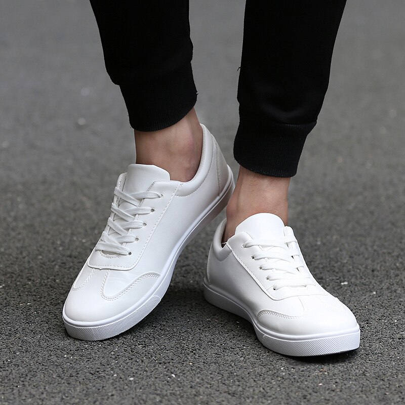 Zapatos deportivos mænd tennissko snørebånd åndbare lædersneakers tenis hombre man fitness sko chaussures homme sneakers