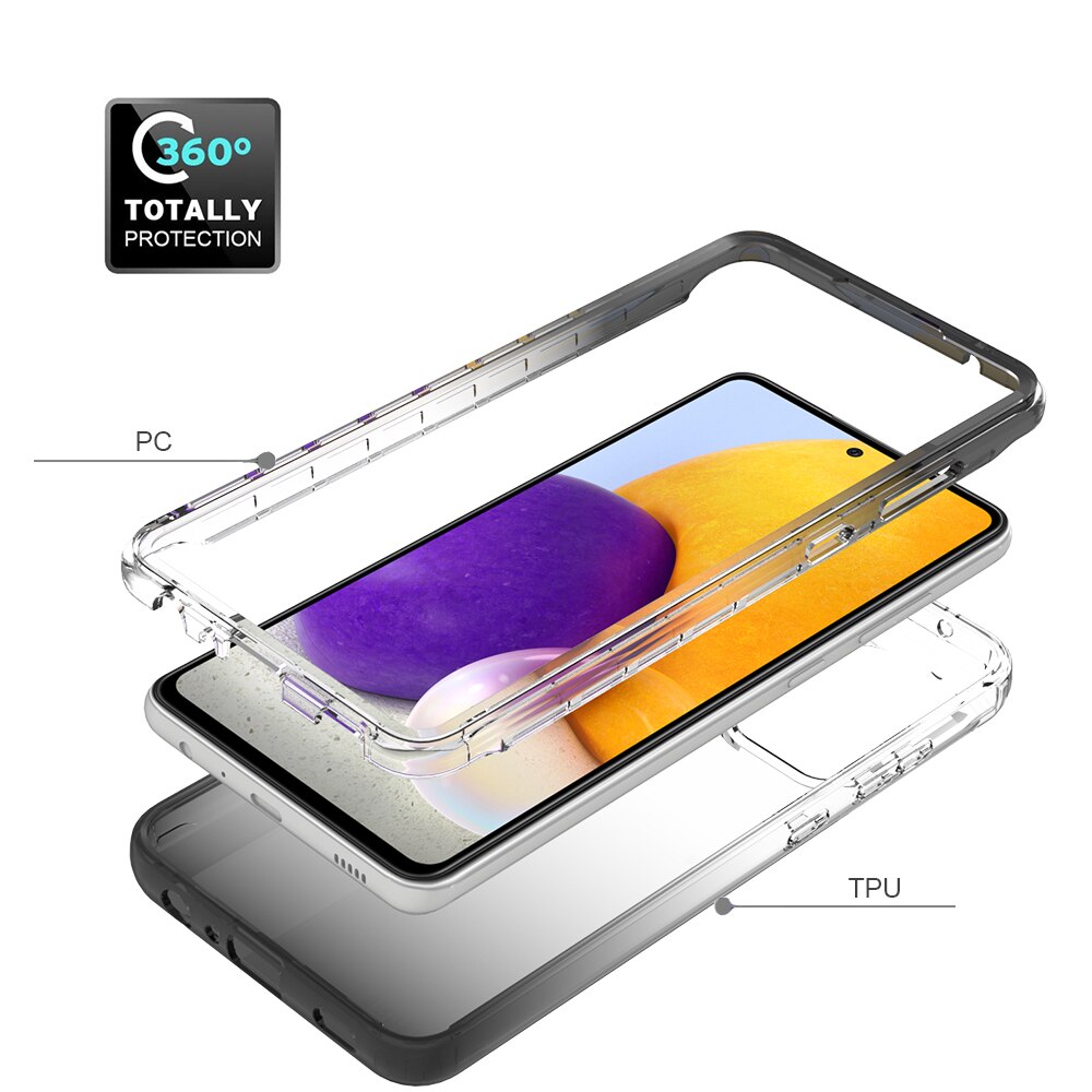 Funda transparente de cuerpo completo para Samsung Galaxy A52, 5G, a prueba de golpes, TPU, Flexible, 360