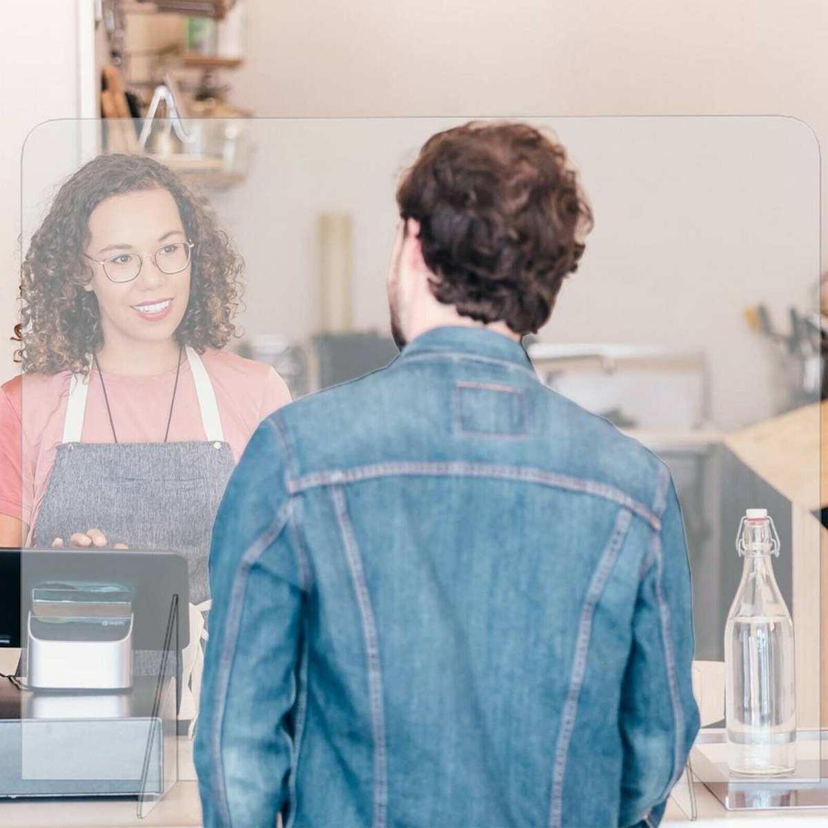 Acrylic Sneeze Guard Shield Clear Perfection Transparent Height Safety Shield Protection Screen For Reception Side Counter