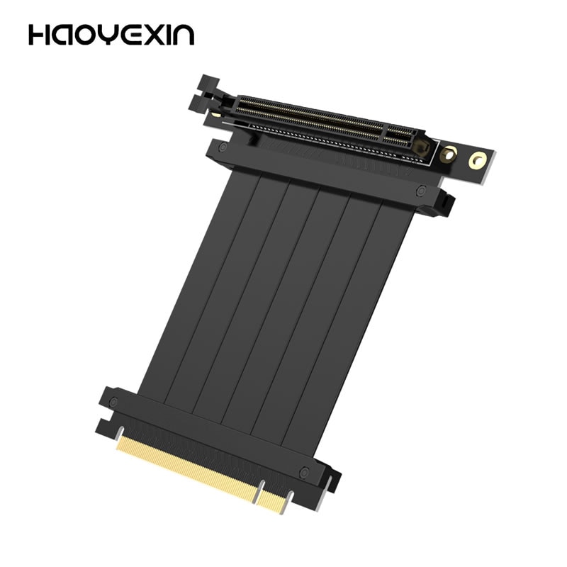 HAOYEXIN PCI Express 3.0 High Speed 16X Flexible Cable Extension Port Adapter Riser PC Graphics Cards Connector