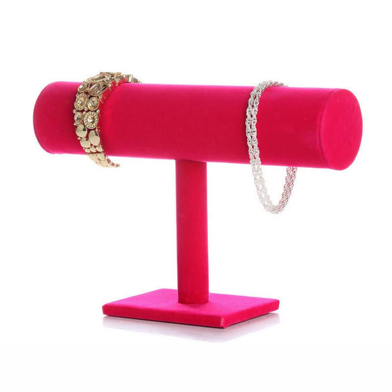 Présentoir en velours noir pour Bracelet, montre, chaîne, t-bar, support pour bijoux
