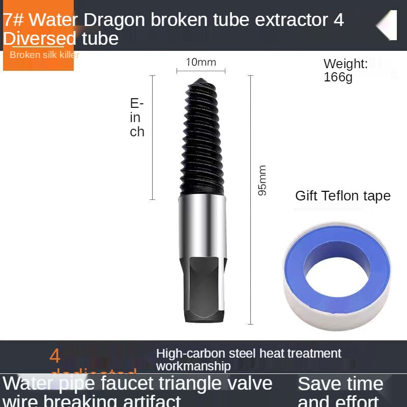 Screw Double-Head Extractor Water Pipe Broken Wire Universal Triangle Valve Forty Or Six Points Anti-Wire Repair faucet: Blue