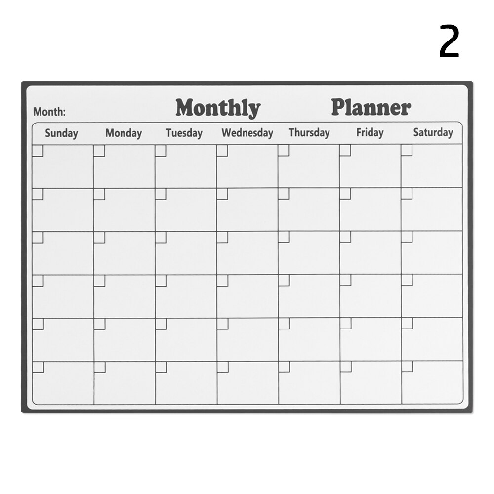 A3 Size Herbruikbare Plan Schema Koelkast Kalender Magnetische Wekelijkse Schema Erase Board Memo Georganiseerd Dagelijkse Agenda Office: 2