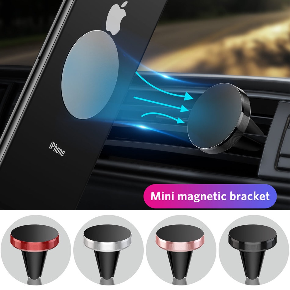 UIGO-soporte magnético de teléfono para Redmi Note 8 y Huawei, soporte magnético para la rejilla de ventilación del coche con GPS, para iPhone 11