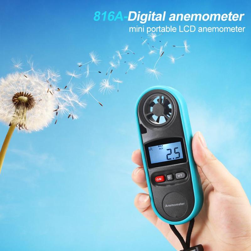 Portable LCD Digital Windmeter Anemometer Thermometer Wind Speed Gauge Meter Rapid Response and Accurate Measurement