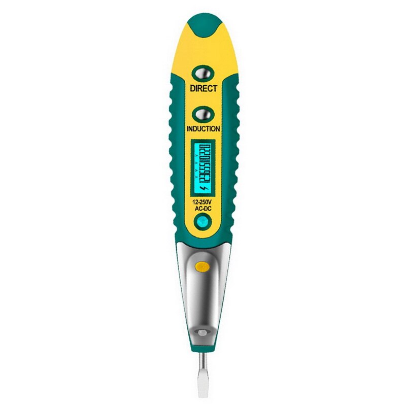 Digital testpenna testare elektrisk lcd-display skruvmejsel spänningsdetektor testpenna ac  dc 12-250v för elektrikerverktyg: C