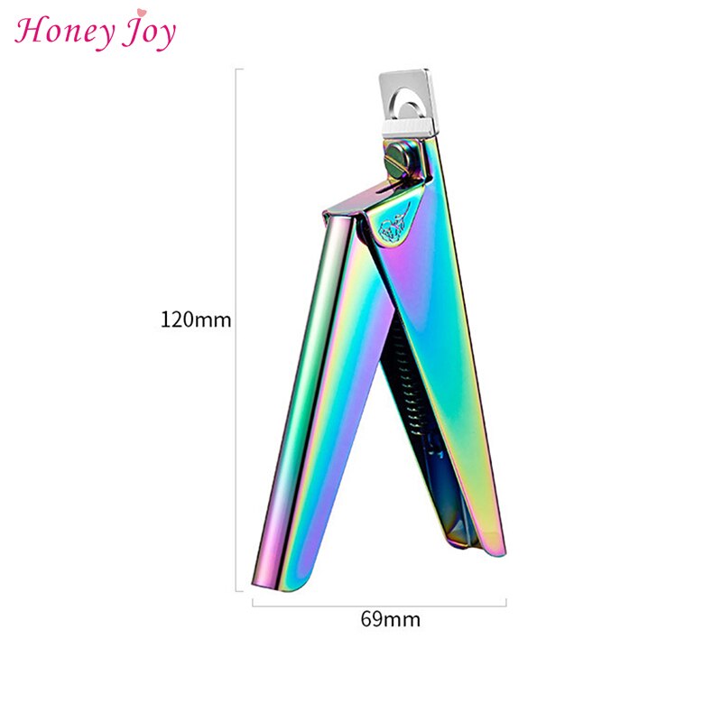 Regenboog Acryl Uv Gel Kunstnagels Tip Cutter False Nail Rand Manicure Clippers Voor Vierkante Ronde Vorm Franse Nail Tips