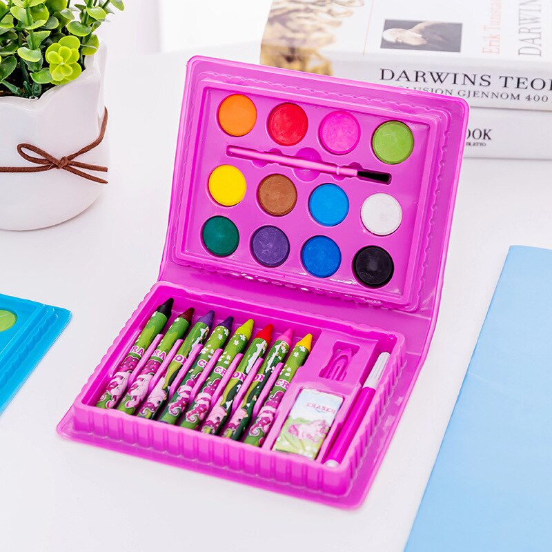 1 Set Cute Drawing Crayons for Kids Stationery Set Nontoxic Material Baby School Students Crayons Drawing Set