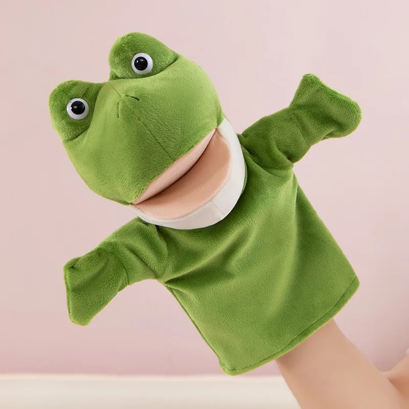 Burattini da dito a mano Giocattolo di peluche di cartone animato Fornitura per feste Raccolta di famiglia Giocattolo preferito leone Pecora Anatra Giraffa Regali per bambini: Blu