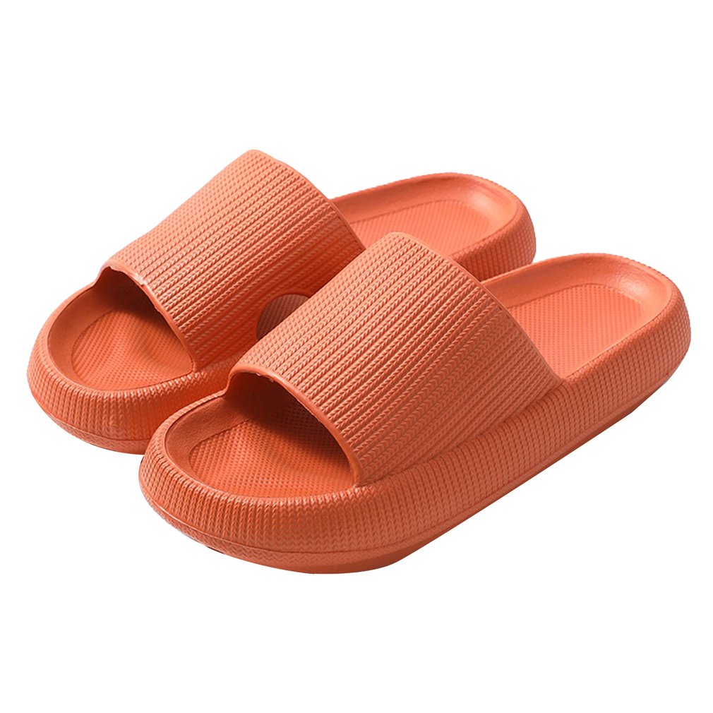 Thick Platform Bathroom Slippers Women Soft Sole EVA Indoor Slides Woman Sandals Summer Non-slip Beach Flip Flops: Lake Blue / 36-37