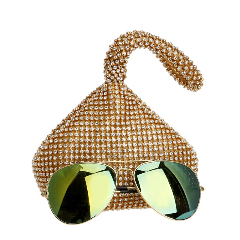 SEKUSA Steentjes Vrouwen Metal Avond Clutch Bag Mode Dame Diamant Super Mini Handtas Voor Bruiloft Tas