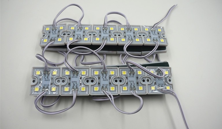 Led 5050 4 led modul 12v super lysere firkantede led moduler belysning ,20 stk/lot vanntett
