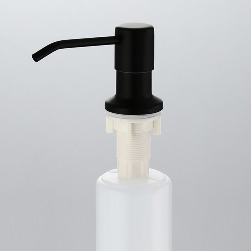 1Set 300ML Capacity Bottle Liquid Soap Dispenser Stainless Steel Deck Mounted Kitchen Dish Soap Dispensers Hand Sink