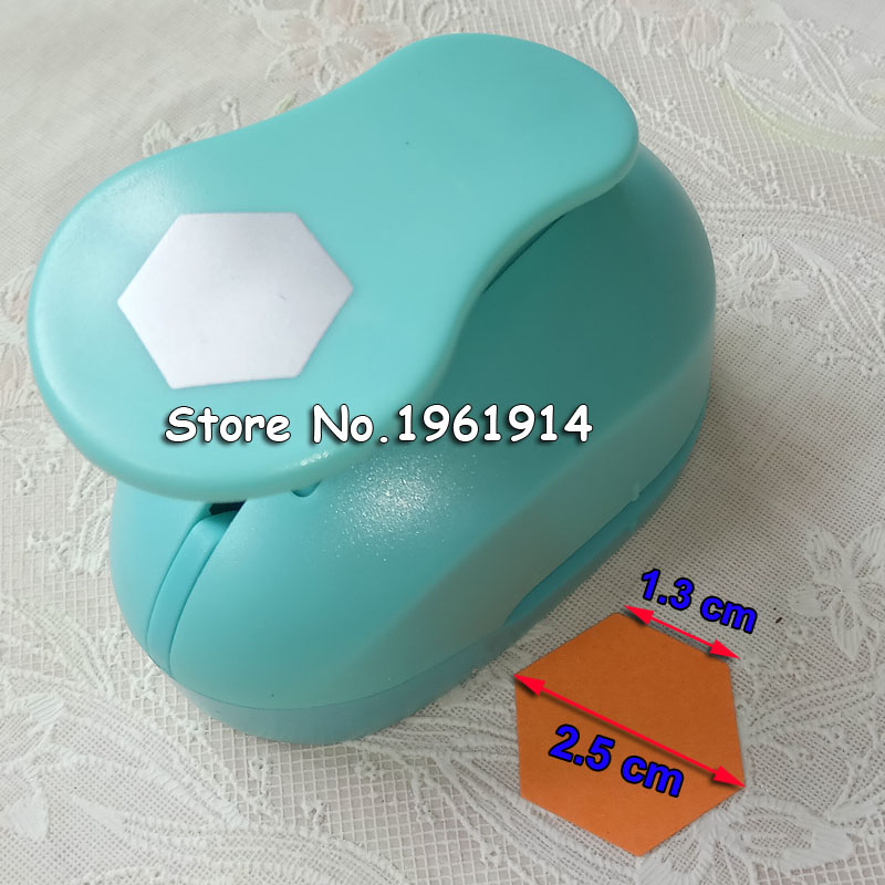 Poinçon hexagonal pour découpe de papier, dispositif de gaufrage pour scrapbook, poinçon de trous pour enfants, artisanat,: 1pc 25mm