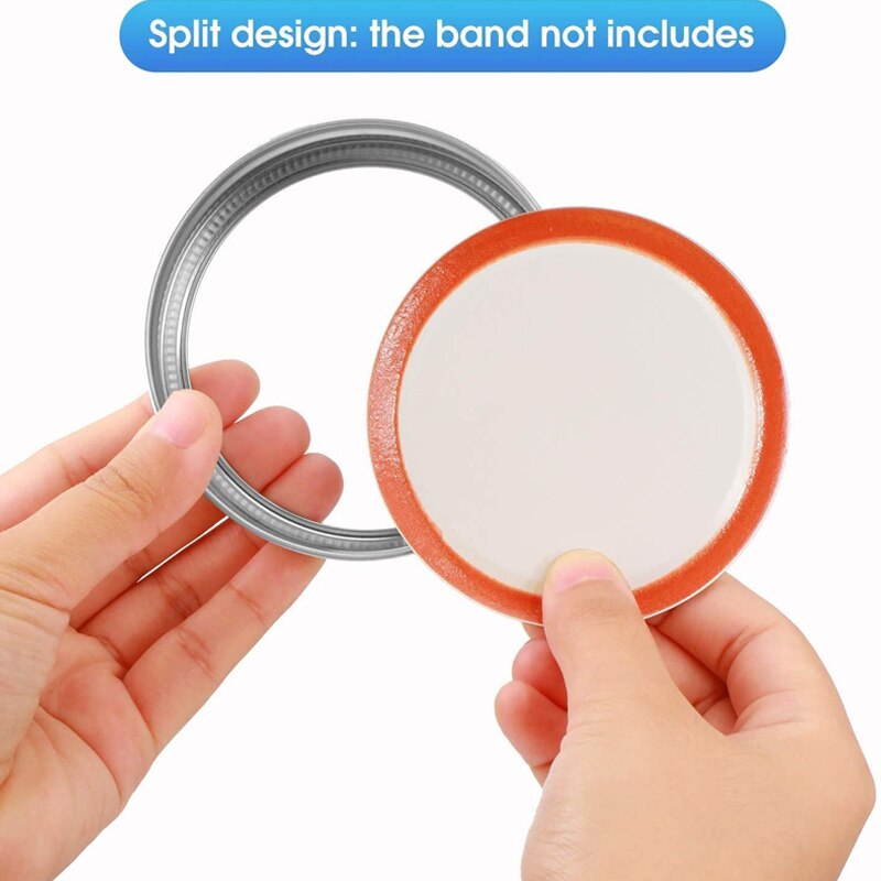 20Pcs 70Mm Regelmatige Mond Inblikken Deksels Mason Potten Deksel Split Type Metalen Lekvrije Deksels Voedsel Vers Houden
