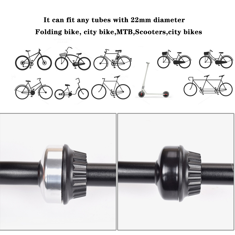 Sonnette de vélo rotative pour vtt, vélos pliants, guidon de Scooter, klaxon de vélo, accessoires de sécurité, anneau fort, sonnette de vélo