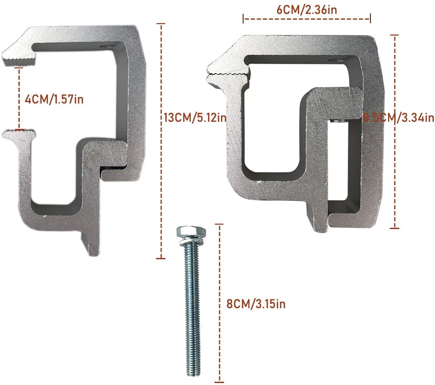 4pcs/lot Mounting Clamps Truck Cap Topper Camper Shell Heavy Duty Shell Compatible For Toyota Ford Dodge Chevy