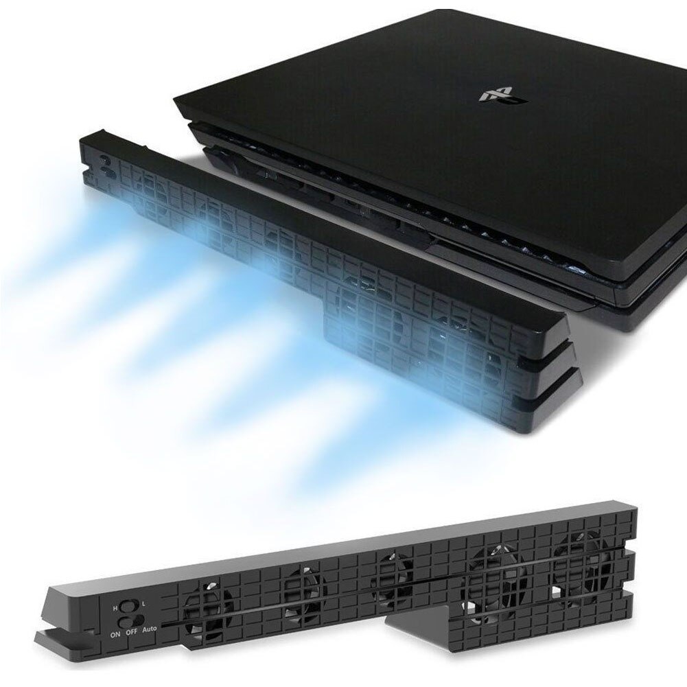 5-Fan External Adapter Temperature Control Game Console Multifunctional Lightweight With USB Cable ABS Cooling Fan For PS4 Pro