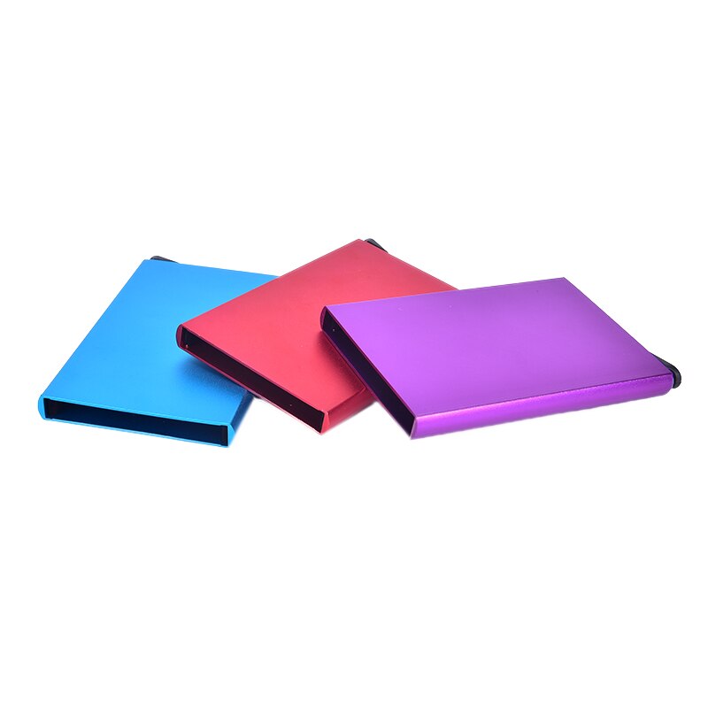 Metall Frauen Männer Visitenkarte Halfter Kreative Aluminium Halfter Metall Kasten Männer Kredit Visitenkarte fallen Brieftasche Mehrfarbige Tasche