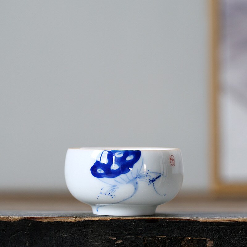 tea cup set porcelain chabei handpainted kungfu tea coffee cup white china cup of tea under glaze ceramic on sales Chinese cups