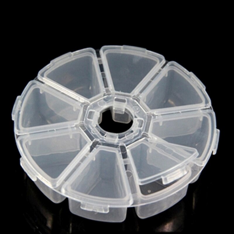 Cajas pequeñas de almacenamiento de plástico transparente extraíbles para ordenar pendientes, anillos, cuentas, cajas de acabado de joyería, 8/10/15/24 rejillas